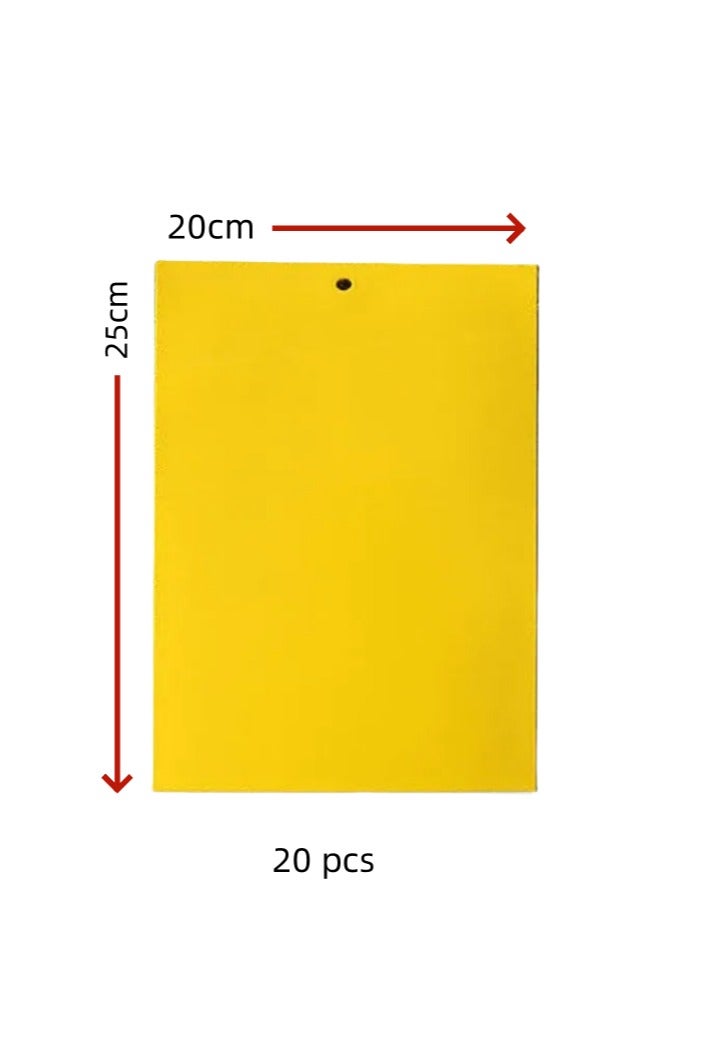 Generic 20-Piece Two-Sided Glue Sticker Fly Trap Catcher Insect Trap Board Yellow 15 x 20 x 1centimeter - Image 1