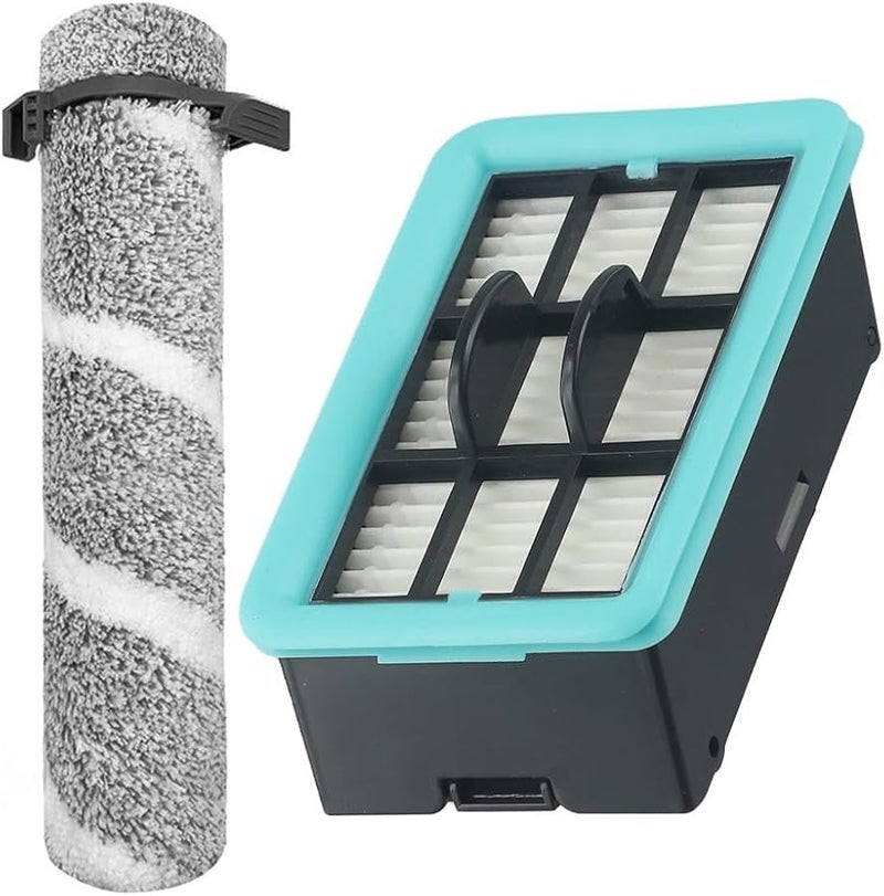 Replacement Roller Brush and Washable Filter for 4157 4111A 4109 4088 Floor Scrubber 2 Pcs - Image 2