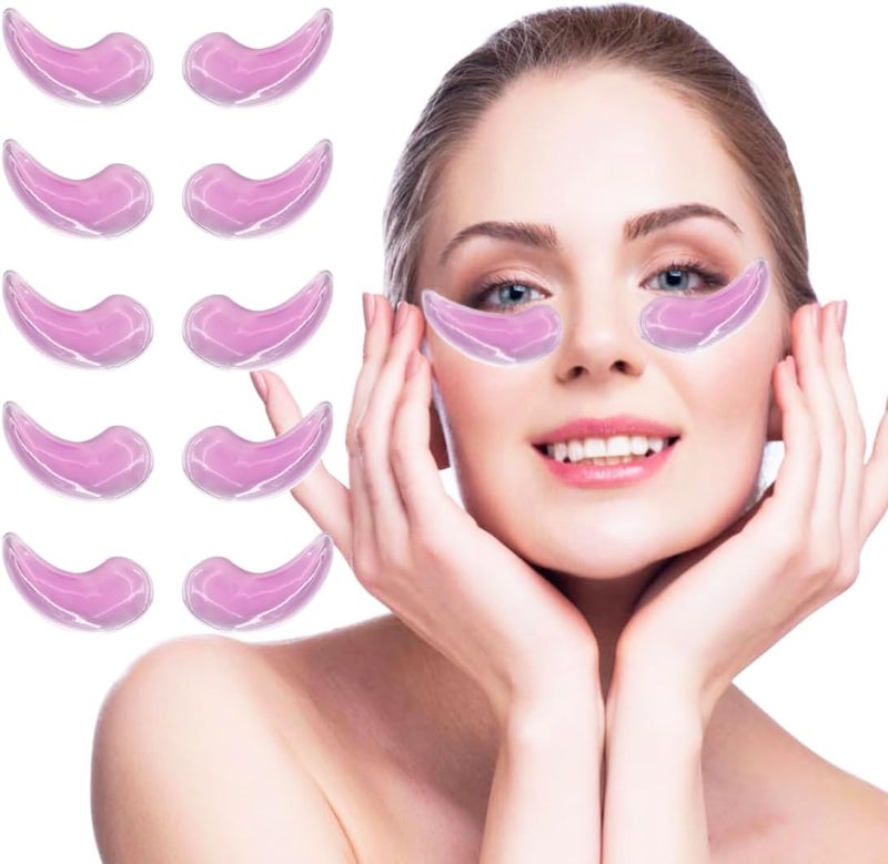 coldchill Reusable Gel Eye Ice Pack Cooling Eye Pad Hot  Cold Treatment for Eye Strain Eye Swelling Eye Redness Puffy Eyes Dark Circles Smooth Fine Lines and Eye Recover Surgery 10PCS