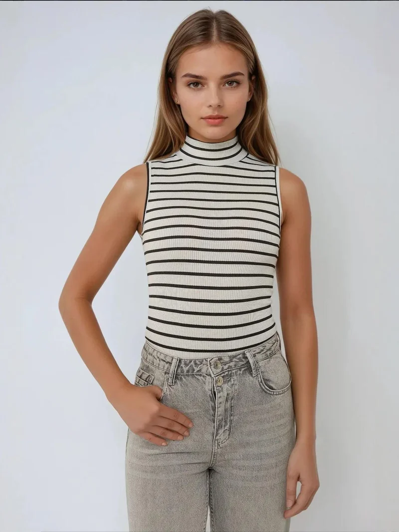 HICCUP Fitted Crew Neck Top