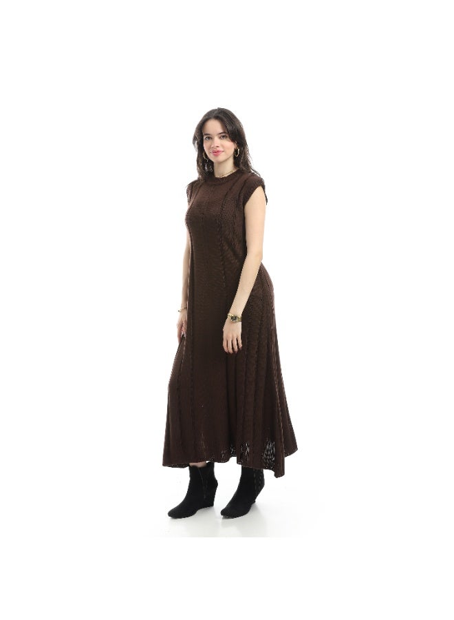 Coctail 17456-Dress-brown - Image 2