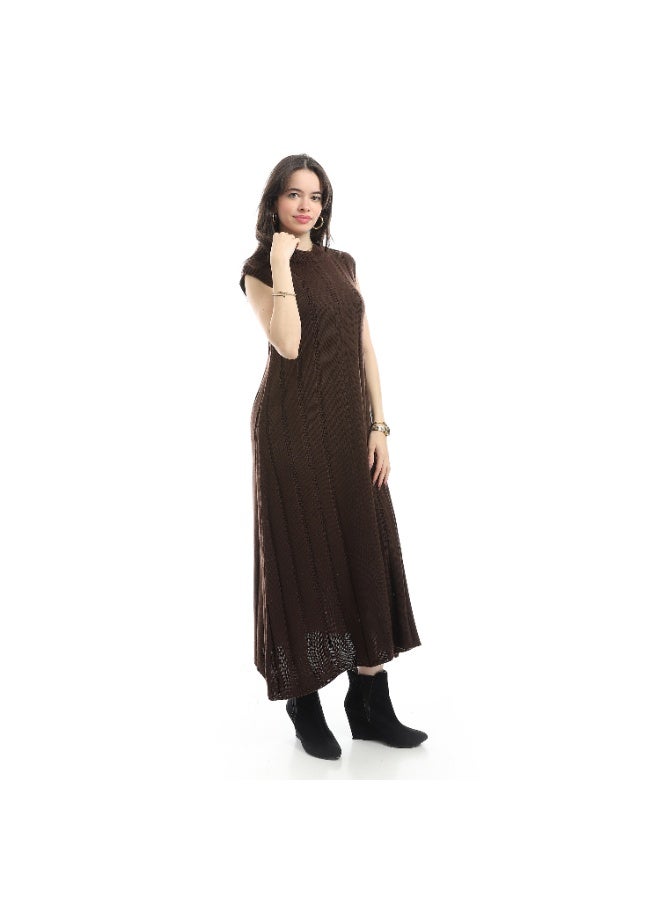 Coctail 17456-Dress-brown - Image 3
