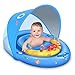 LAYCOL Baby Pool Float with Canopy UPF50 120Adjustable Sun Protection and AntiTip Safety Seat Inflatable Toddler Floaties Infant Pool Float with Animal Pool Toys Baby Beach Essentials for 636M - Image 3