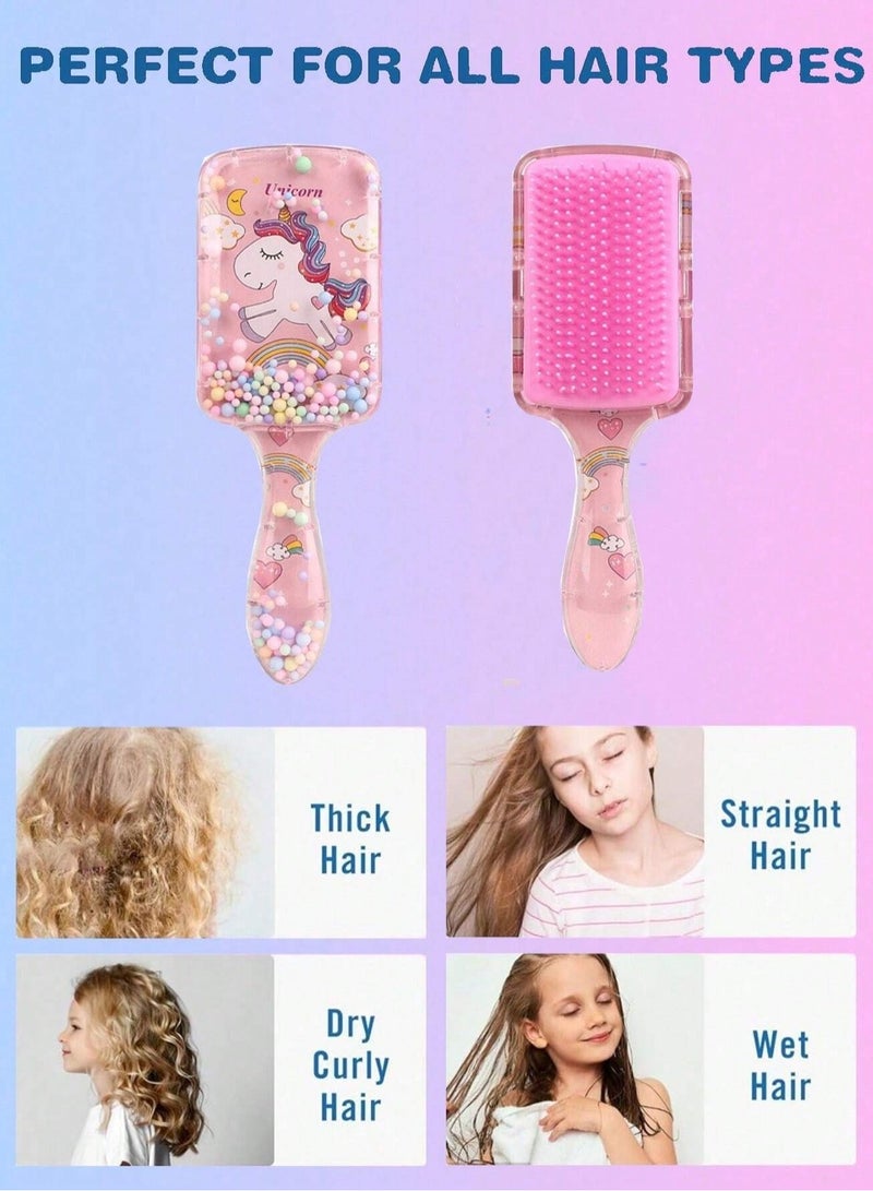 فرشاة شعر للأطفال بتصميم لطيف باللون الوردي - Image 4