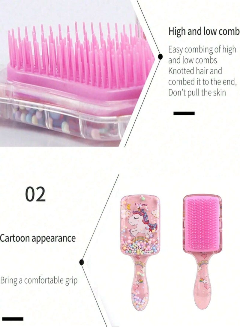 فرشاة شعر للأطفال بتصميم لطيف باللون الوردي - Image 5