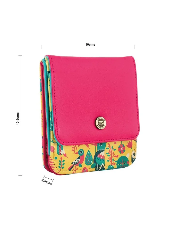 Chumbak Tropical Birdie Wallet - Pink