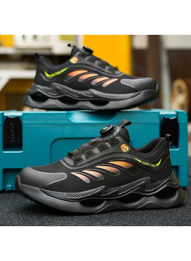 CFFHS Unisex Summer Safety Shoes with Steel Toe Cap & Kevlar Midsole, Breathable Work Boots with Rotating Buckle - Image 1