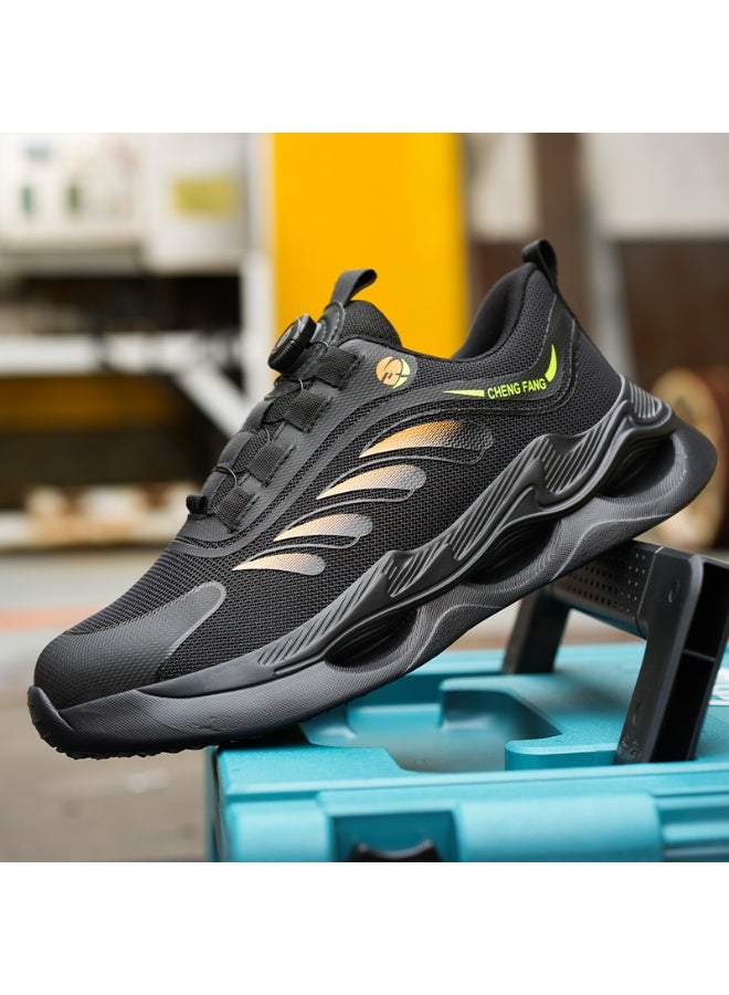 CFFHS Unisex Summer Safety Shoes with Steel Toe Cap & Kevlar Midsole, Breathable Work Boots with Rotating Buckle - Image 3