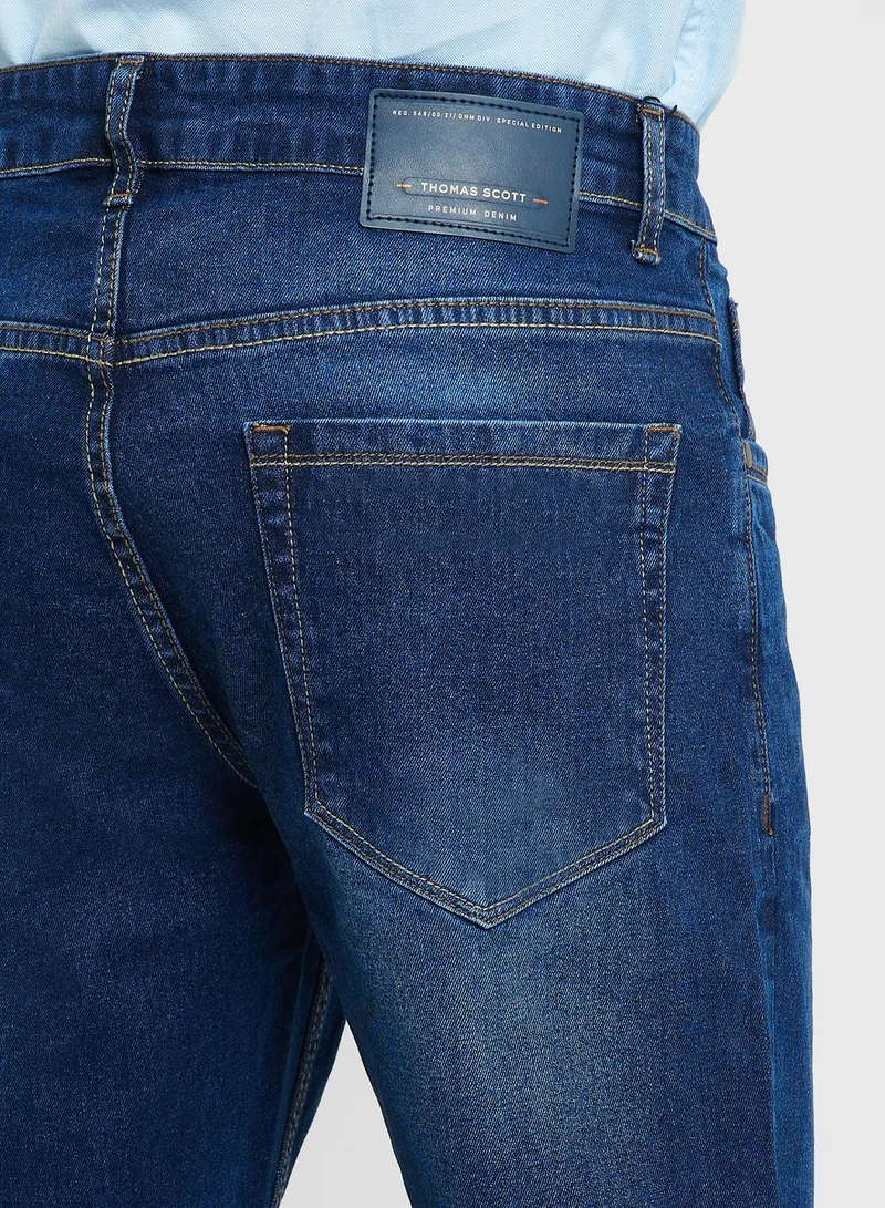 Thomas Scott Thomas Scott Men Smart Regular Fit Light Fade Stretchable Jeans