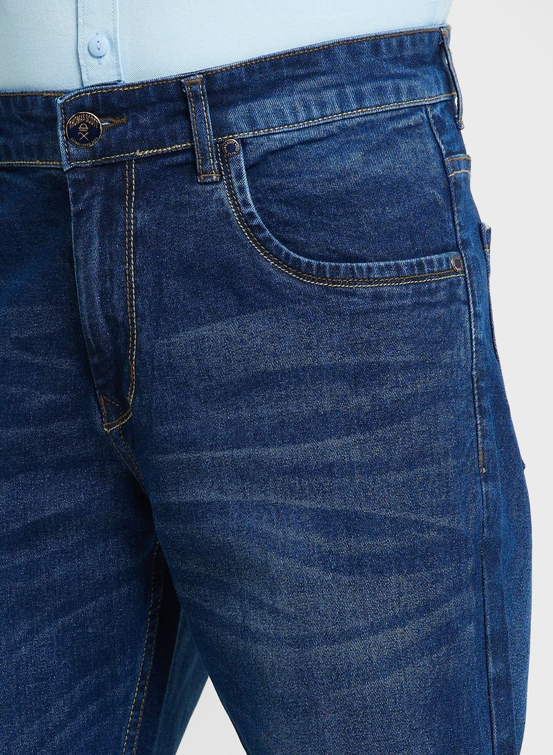 Thomas Scott Thomas Scott Men Smart Regular Fit Light Fade Stretchable Jeans