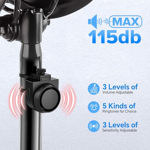 XIAOKOA Smart Anti Theft Alarm System: Alarms with Remote, 115dB USB-C Rechargeable Waterproof, Security Protection for Bike Motorcycle Ebike Electric Scooter - Image 4