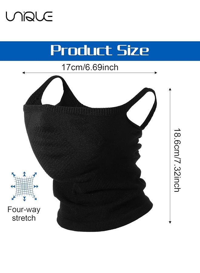 Unique 2 Pcs Breathable UV Protection Half Face Mask for Motorcycle Cycling - Comfortable Windproof Face Cover Perfect for Outdoor Activities - Black/Army Green/Unisex - Image 2