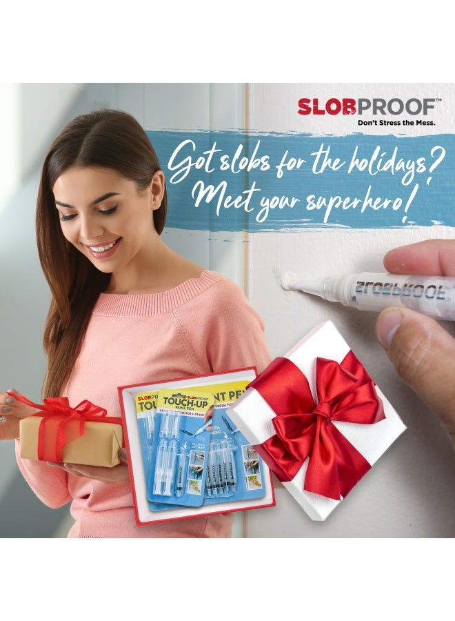 Slobproof  Touch-Up Paint Pen   Fillable Paint Brush Pens for Interior Paint Touch Ups to Drywall  Cabinets & Furniture   Store House Paint  Wall Paint & Wood Paint Fresh Inside for 7 Years  3-Pack  - Image 3