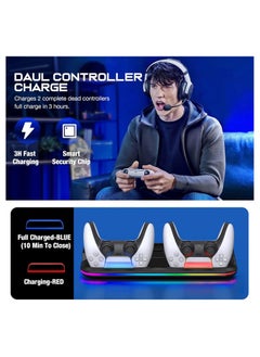 ARNOTEC PS5 Controller Charger, LED Dock Cooler for Sony Playstation 5, Console Support Base, Game Stand, Gaming Accessories  - Image 5