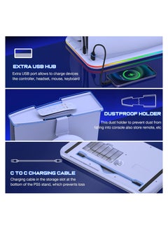 ARNOTEC PS5 Controller Charger, LED Dock Cooler for Sony Playstation 5, Console Support Base, Game Stand, Gaming Accessories  - Image 4