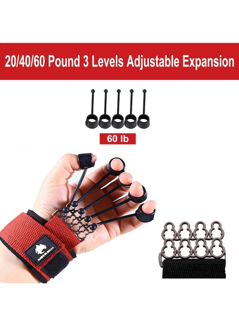 Rock Pow Finger Exerciser & Hand Grip Strength Extension Exerciser Stretcher Training for Strength Therapy Grip Strength Trainer Equipment Finger Resistance Band for Wrist - Image 4
