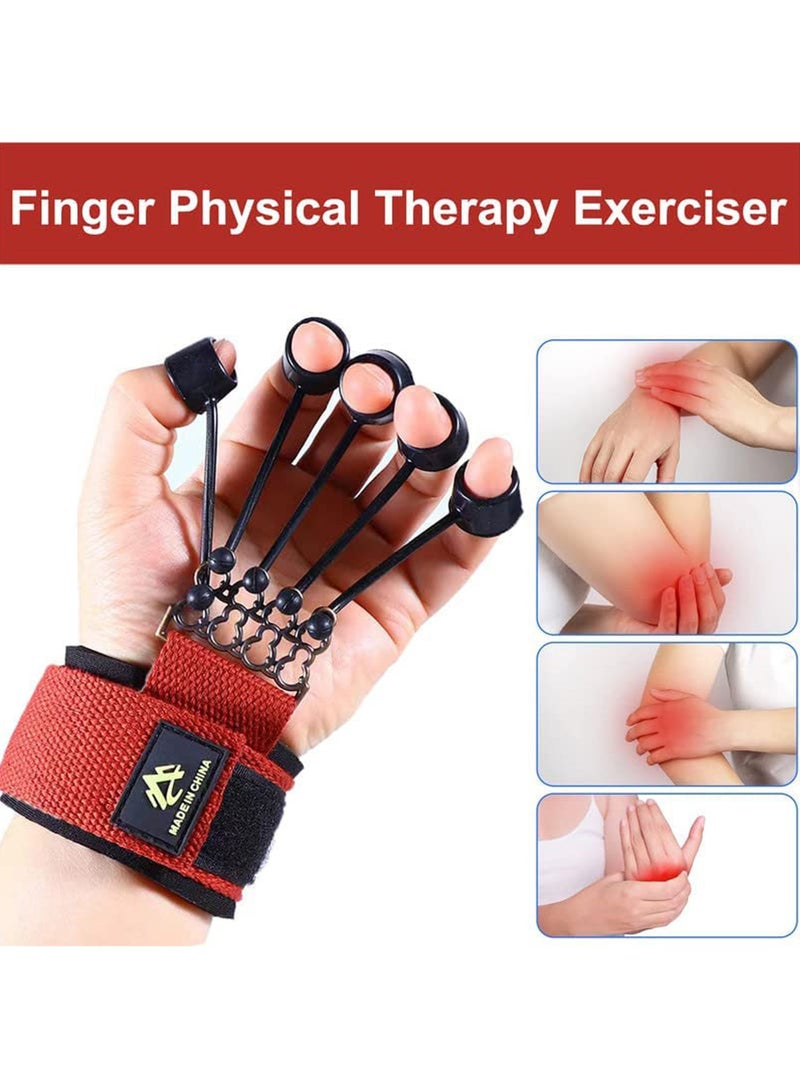 Rock Pow Finger Exerciser & Hand Grip Strength Extension Exerciser Stretcher Training for Strength Therapy Grip Strength Trainer Equipment Finger Resistance Band for Wrist - Image 2