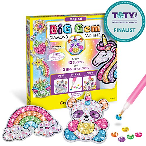 Creativity for Kids Big Gem Diamond Painting Kit: Magical, Gem Art Stickers & Suncatchers - DIY Diamond Art Kit for Kids, Unicorn Craft Kits and Gifts for Girls (Ages 6+) - Image 2