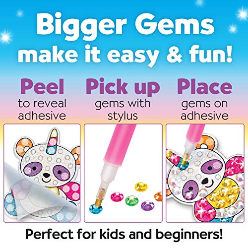 Creativity for Kids Big Gem Diamond Painting Kit: Magical, Gem Art Stickers & Suncatchers - DIY Diamond Art Kit for Kids, Unicorn Craft Kits and Gifts for Girls (Ages 6+) - Image 3
