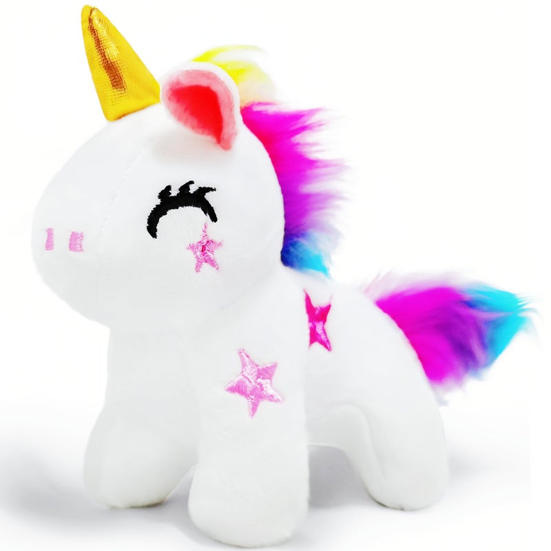 Kawaite White Unicorn Stuffed Animals Kawaii Plush for Girls and Boys Soft Cuddly Unicorn Plush Toys Keychain Fun and Cute Mini Stuffed Animal for Kids Teens Goodie Bag Stuffers - Image 2