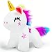 Kawaite White Unicorn Stuffed Animals Kawaii Plush for Girls and Boys Soft Cuddly Unicorn Plush Toys Keychain Fun and Cute Mini Stuffed Animal for Kids Teens Goodie Bag Stuffers - Image 3