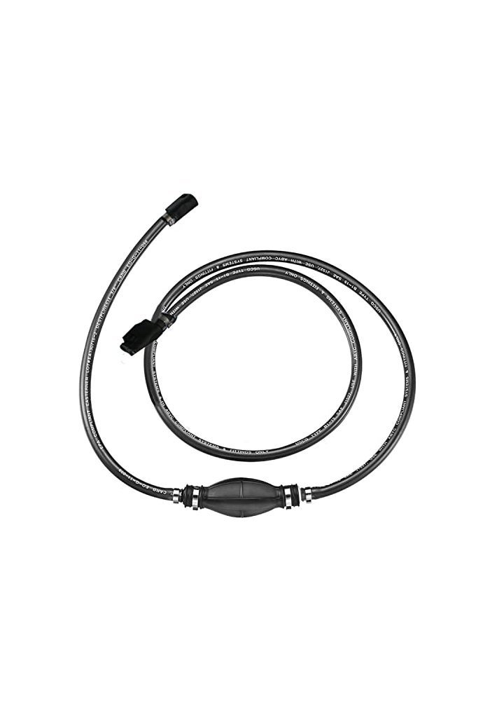 SeaSense Mercury Fuel Line Assembly for Boats w Portable Fuel Systems Includes Primer Bulb ID x 80 Long 65 ft Heavy Flow Fuel Hose Stainless Steel Hose Clamps Engine Connectors Black - Image 1