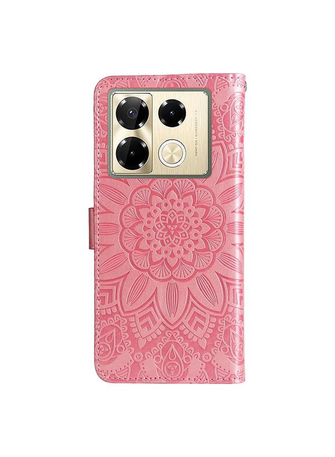 S-TOP Case For Infinix Note 40 Pro 4G / 5G / Note 40 Pro+ Embossed Sunflower Leather Phone Case - Image 3