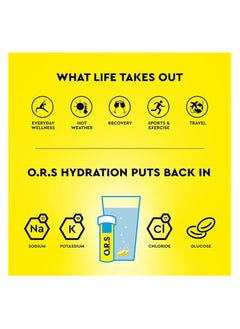 O.R.S. Hydration Tablets Electrolytes Vegan Gluten And Lactose Free Natural Lemon Flavour 12 Tablets  - Image 4