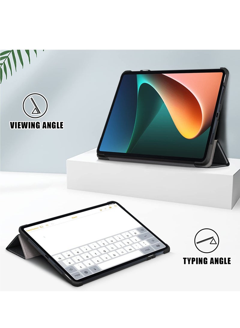 Case for Xiaomi Pad 6/6 Pro 11 inch Released 2023, Tri fold Slim Lightweight Hard Shell Smart Protective Cover with Multi-Angle Stand for Xiaomi Pad 6/6 Pro 11 inch (Apricot Blossom) - Image 4