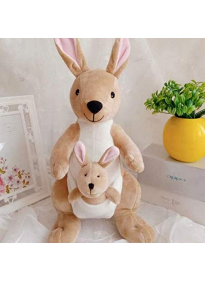 CLICK4DEAL - CLICK4DEAL Soft Toys Kangaroo Soft Toy|Baby Toys|Kids Toy|Soft Toy|Toy for Girl|Birthday Gift for Girl/Boys|Toy Gift for Girls|Kids Toys for Boys/Girl|Toys Gift Items (Kangaroo with Baby|30 Cm) - Image 1