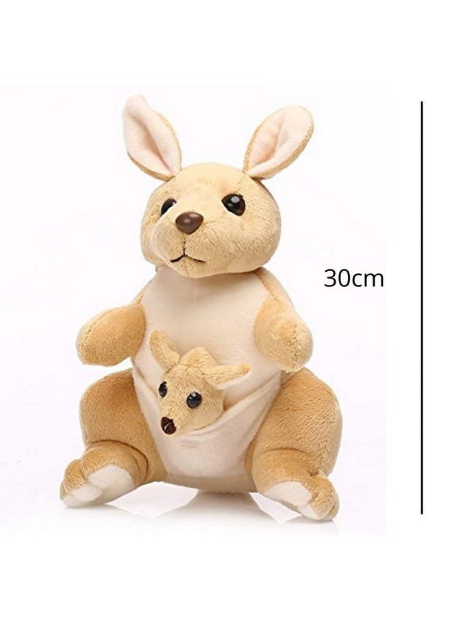 CLICK4DEAL - CLICK4DEAL Soft Toys Kangaroo Soft Toy|Baby Toys|Kids Toy|Soft Toy|Toy for Girl|Birthday Gift for Girl/Boys|Toy Gift for Girls|Kids Toys for Boys/Girl|Toys Gift Items (Kangaroo with Baby|30 Cm) - Image 1