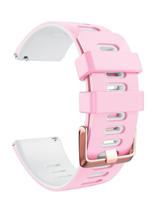 نيبمينينت سوار بديل من السيليكون لساعة فيتبيت فيرسا/ فيرسا 2/ لايت بلونين وردي/ أبيض - Image 1