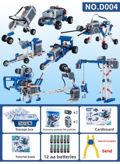 Programming Robot Grade One And Two Examination Science And Education Educational 9686 Building Block Set Mechanical Group Electric Assembled Toys-Color:[Medium-stage Dual Motor] 9686 Equipment 569 Particles To Send 12-cell Batteries