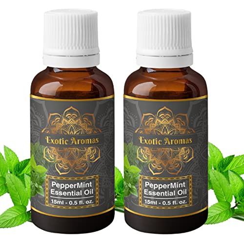 Exotic Aromas Peppermint Essential Oil for Aroma Therapy, Hair & Skin (15Ml + 15Ml) Pack of 2 - Image 1