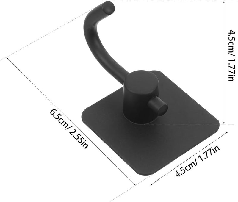 2pcs 304 Stainless Steel Heavy Duty Self Adhesive Wall Hooks for Bathroom Robe and Towel Hanging, Waterproof Coat and Hat Holder for Bedroom Kitchen - Image 2