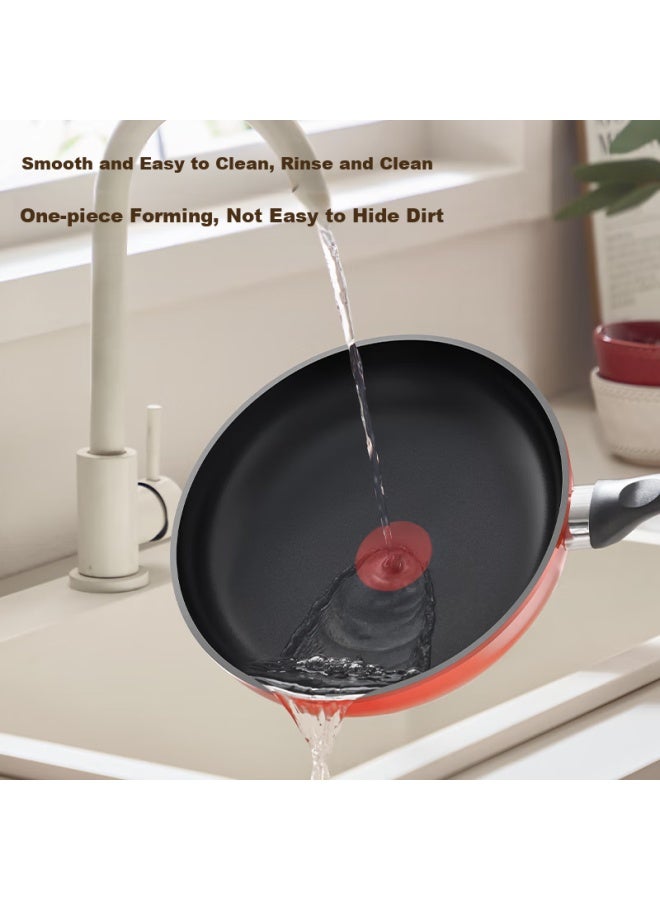 Joyoung Non-stick Frying Pan, Oil-gathering Flat Bottom Pan, Heat-resistant, Temperature-controlled, Breakfast Pan, Egg-frying, Scratch-resistant, Suitable For All Stoves, 28cm - Image 5