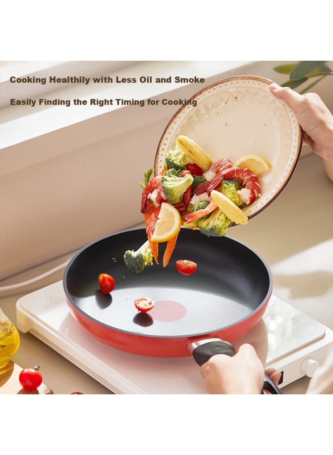 Joyoung Non-stick Frying Pan, Oil-gathering Flat Bottom Pan, Heat-resistant, Temperature-controlled, Breakfast Pan, Egg-frying, Scratch-resistant, Suitable For All Stoves, 28cm - Image 3