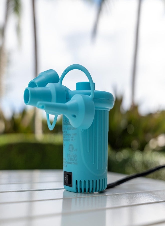 PoolCandy Easy to use Inflate-Mate Air Pump in Blue with Extended Cord. Air Pump with Multiple noozles. - Image 2