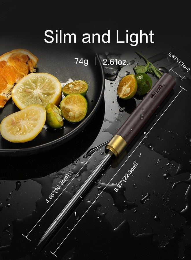 cicike Stainless Steel Ice Pick with Safety Cover, Pick Tool for Breaking Ice, Non-slip Wooden Handle for Easy to Grip, 9 Inches Length (Pack of 2) - Image 4