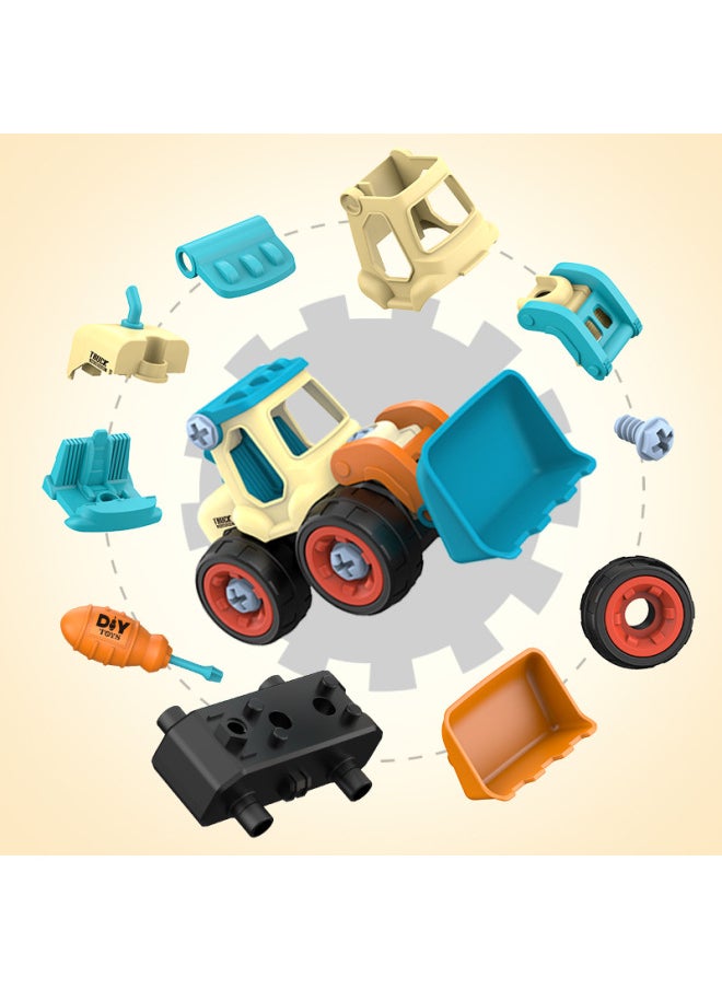 Generic - DIY Removable Engineering Vehicle Toy Suit Boy Screw Assembly Children Disassembly Model Development Digger-Colour:(3 Types Of Card Head Bags) 12 Pieces In Total, Free Screwdrivers [collect And Get 3 More Screwdrivers] - Image 1