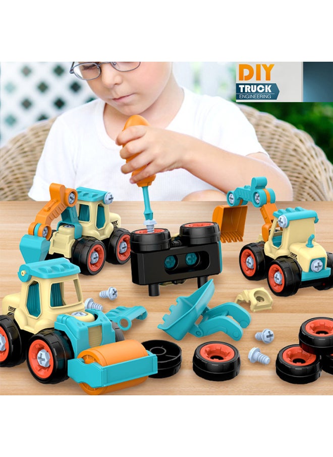 Generic - DIY Removable Engineering Vehicle Toy Suit Boy Screw Assembly Children Disassembly Model Development Digger-Colour:(3 Types Of Card Head Bags) 12 Pieces In Total, Free Screwdrivers [collect And Get 3 More Screwdrivers] - Image 1