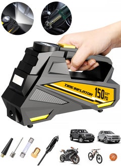 Carsun Car Tyre Inflator Air Compressor,12V DC Cord Portable Electric Air Pump with Auto Shutoff and LED Light,150PSI Fast Tire Inflator for Car/Motorcycle/Bicycles/Ball/Other Inflatables  - Image 1