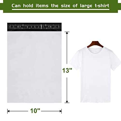 SJPACK Poly Mailers 10x13-inch 100 Bags 2.5 Mil Poly Mailers Envelopes Bags With Self-sealing Strip White Poly Bags - Image 2