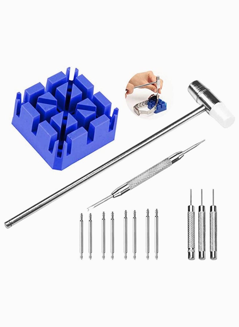 Generic Watch Repair Kit, Band Strap Link Pin Remover Removal Adjustable Tool, Spring Bar Tool Kit with Straps - Image 1