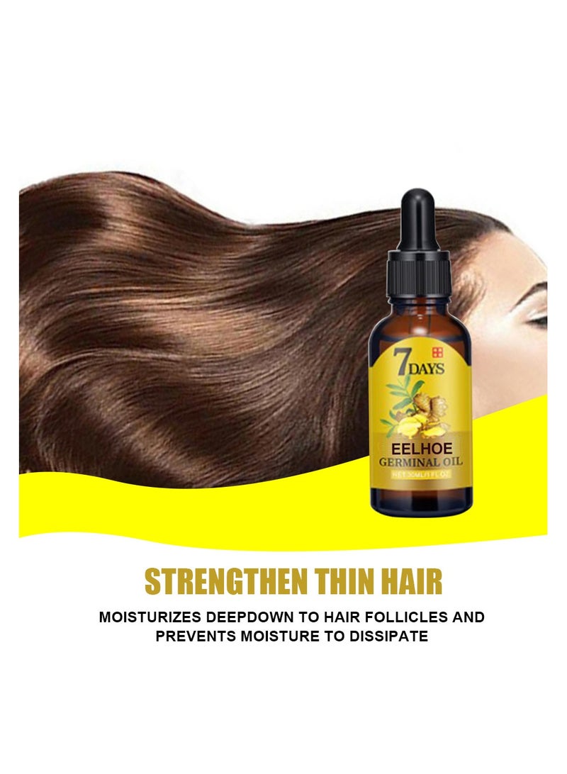 EELHOE 40ml Hair Nourishing Growth Solution, Moisturizing Fast Growth Anti-Defixation Spray Growth Solution, Organic Growth Plus Nourishing Ginger Solutionfor Men and Women - Image 4