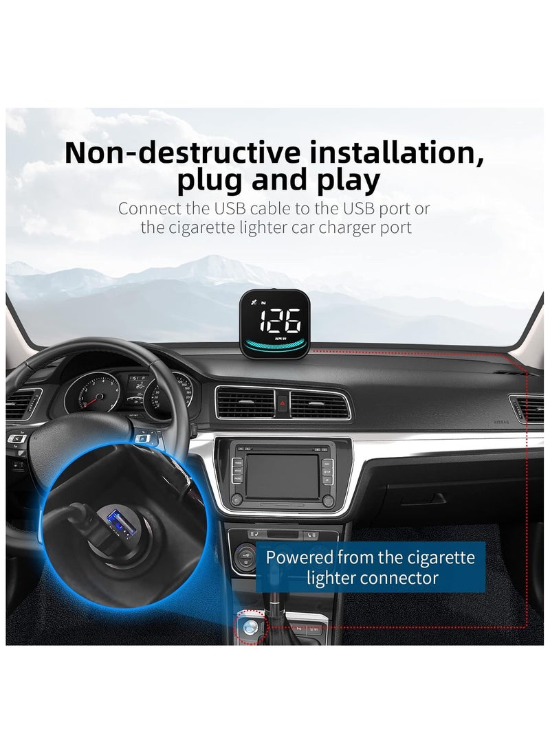 Generic - Digital GPS Speedometer G4 Universal Head-Up Display for All Vehicles, Multifunction HUD with Real-Time Speed Meter, Easy Plug & Play Setup, Accurate MPH/KM/H Speed Tracking - Image 1