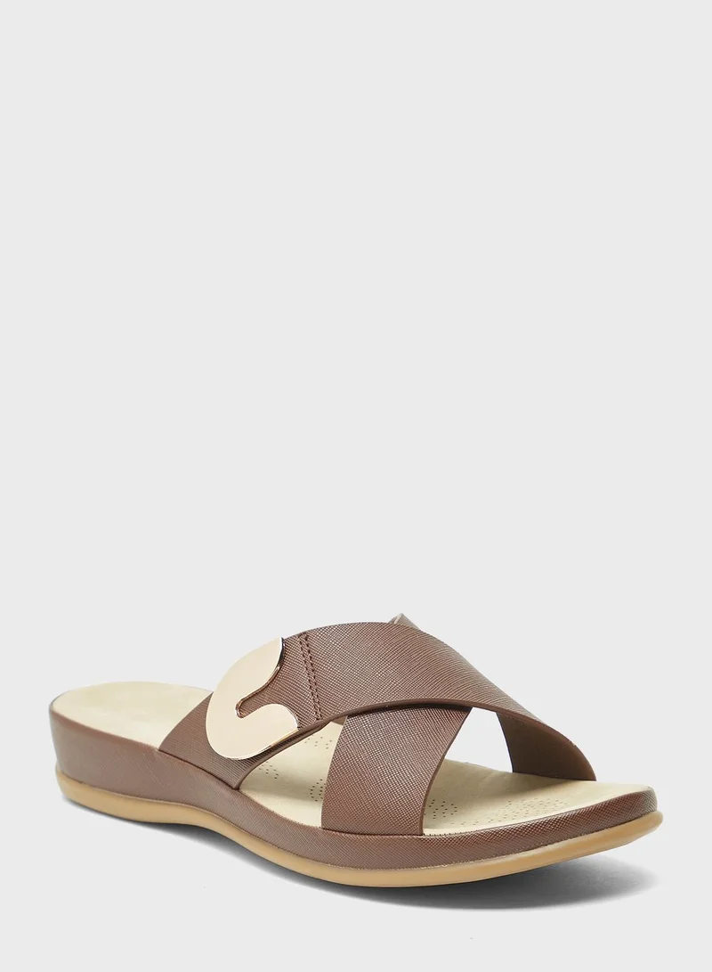 لو كونفورت X Strap Wedge Sandals