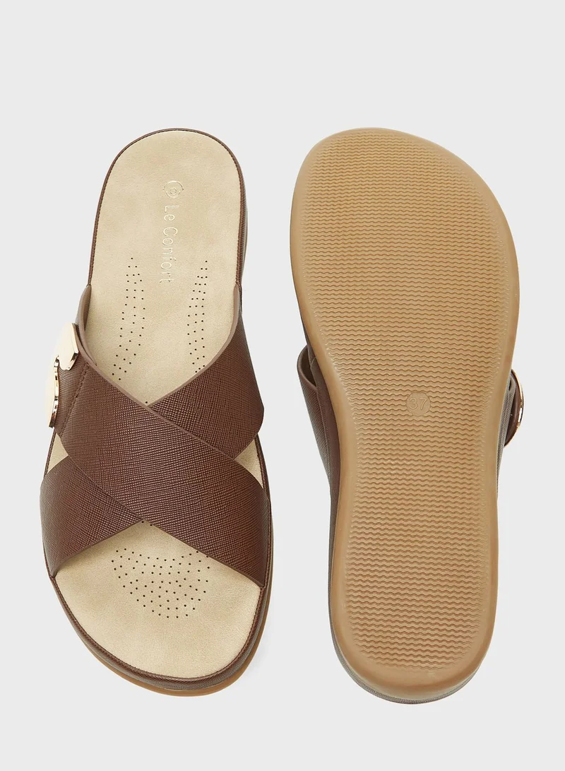 لو كونفورت X Strap Wedge Sandals