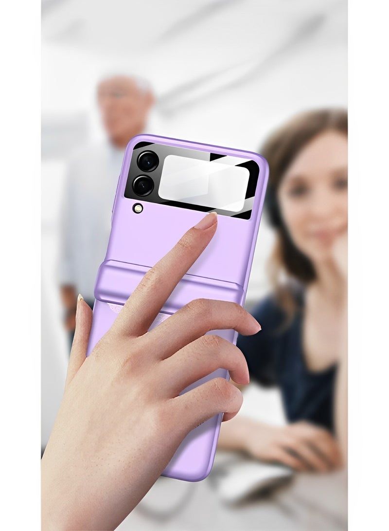 REOCLE Aero Flex Samsung Galaxy Z Flip 3 4 5 Case with Hinge Protection Protective Slim Cover Protective Body with Hinge Protector for Samsung Galaxy Z Flip 3 4 5 - Image 3