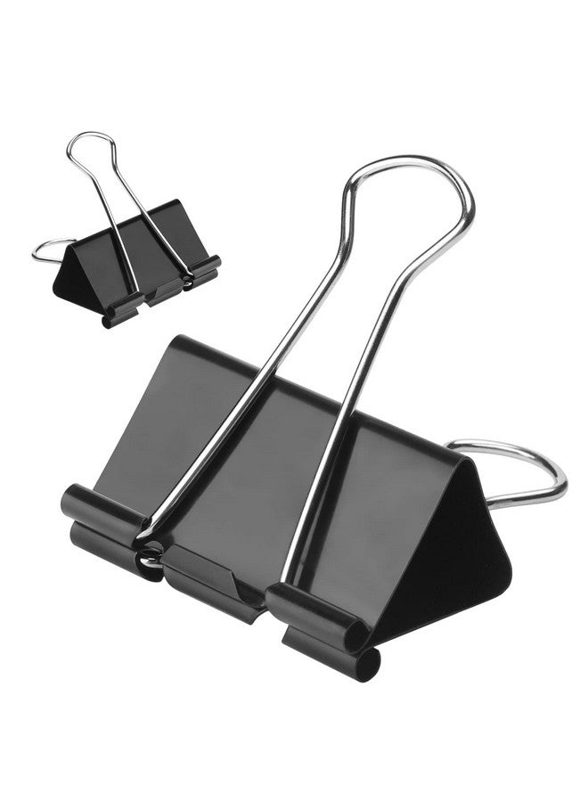 Baxrou 48 Pack Extra Large Binder Clips 2 Inch Paper Clip Large Binding Clip, Jumbo Paperclips Bulk, Heavy Duty Big Paperwork Clamp Black, School Teachers Office And Kitchen Home Supplies - Image 1